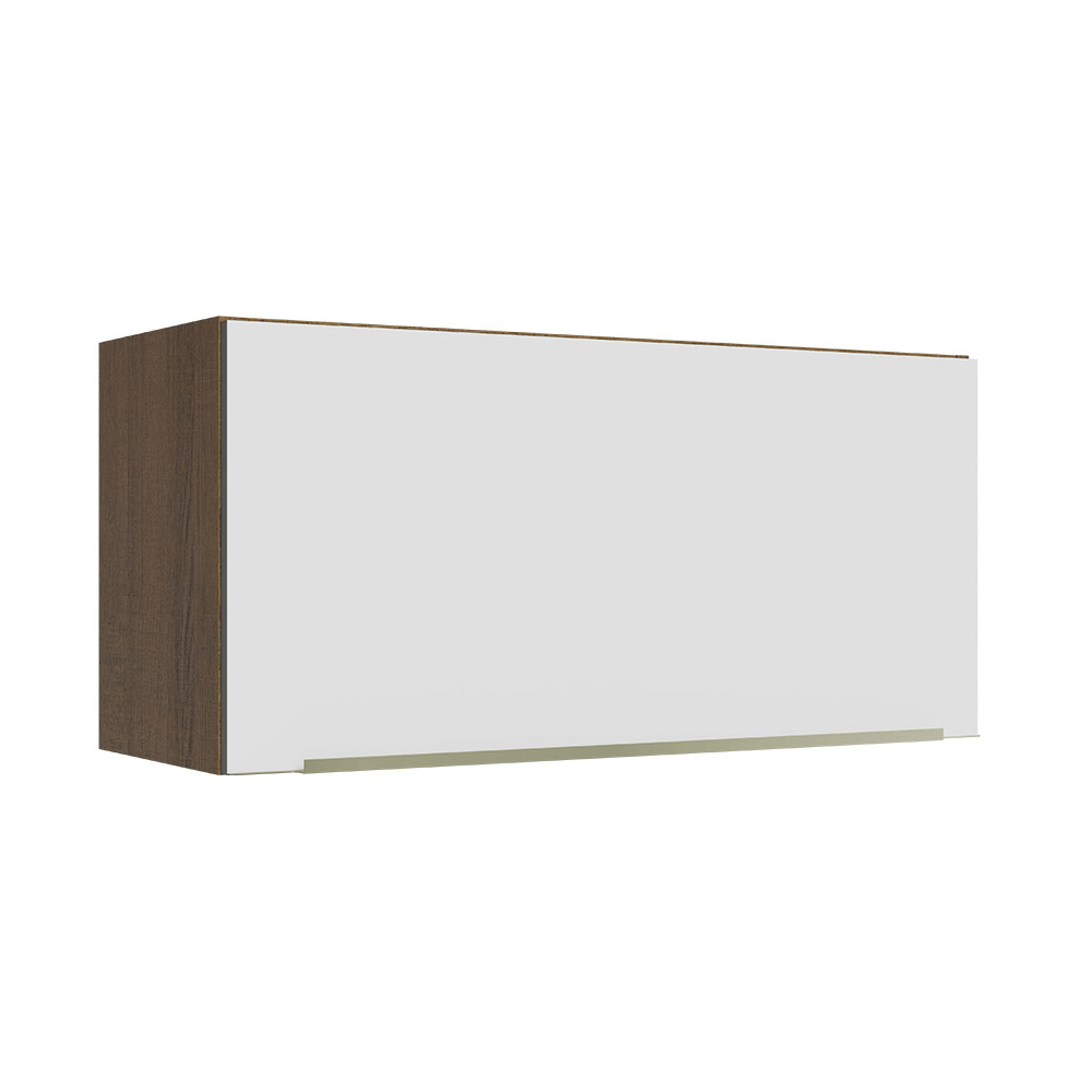 Alacena Cocina 70 cm 1 Puerta Marrón/Blanco Aterciopelado Lux Madesa
