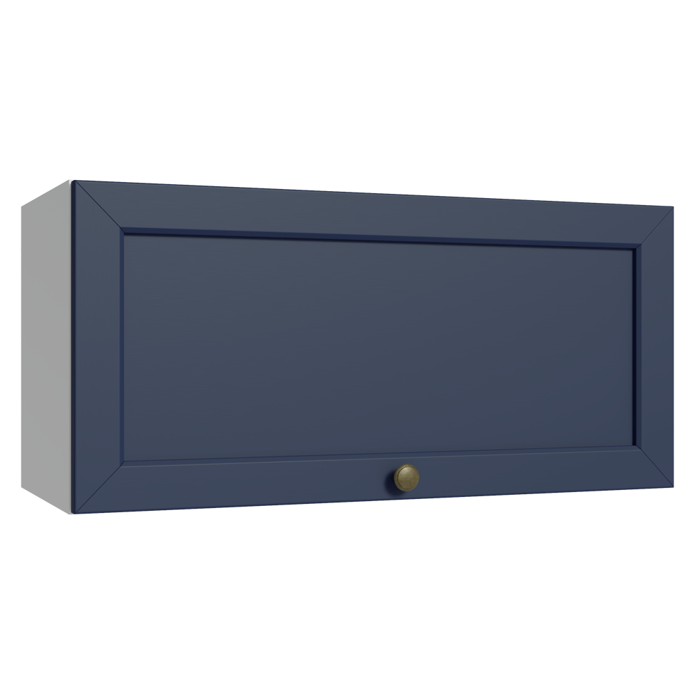 Alacena 70 cm 1 Puerta Puerta Rebatible Blanco/Azul Vik Madesa
