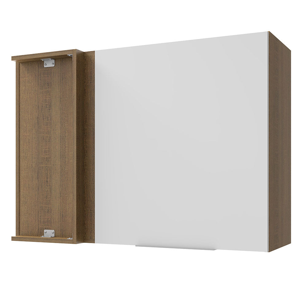 Alacena 94 cm 1 Puerta Stella Marrón/Blanco