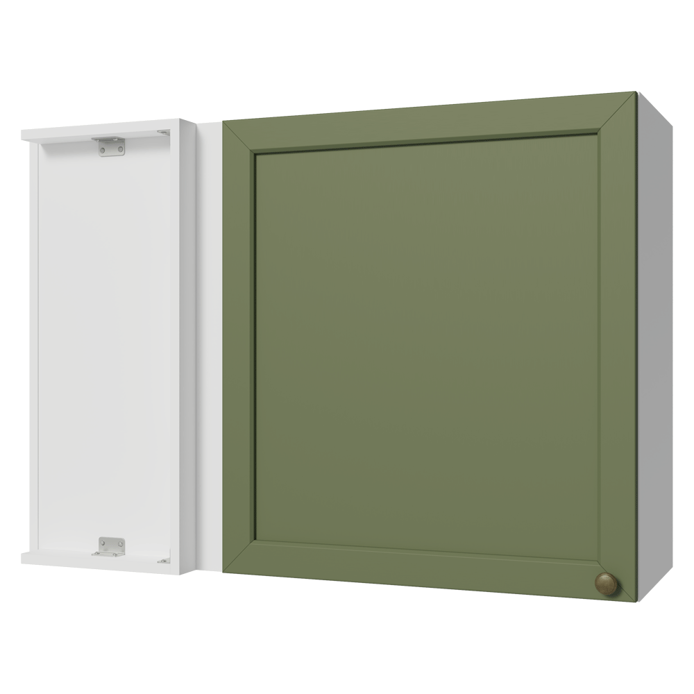 Alacena esquinero 1 Puerta Blanco/Verde Vik Madesa