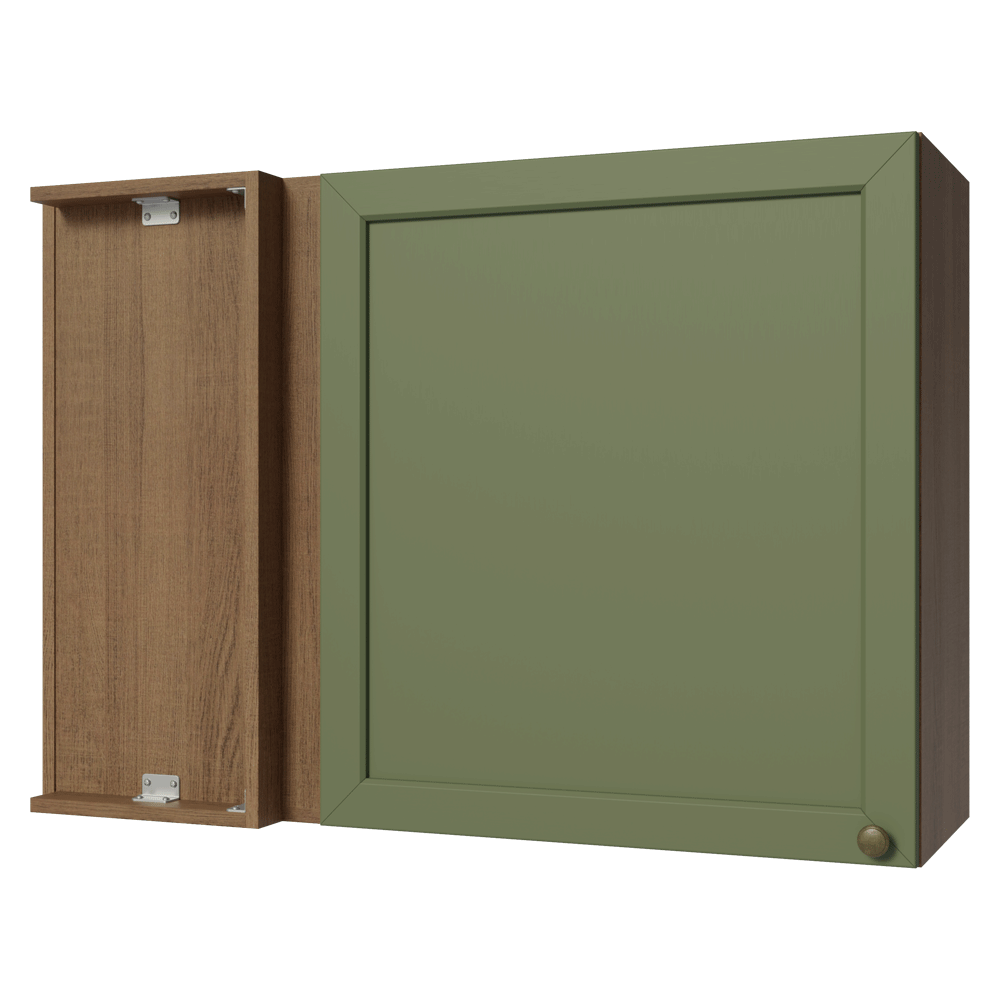 Alacena esquinero 1 Puerta Marrón/Verde Vik Madesa