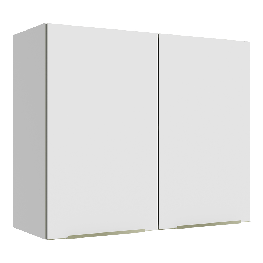 Alacena Cocina 80 cm 2 Puertas Blanco/Blanco Aterciopelado Lux Madesa