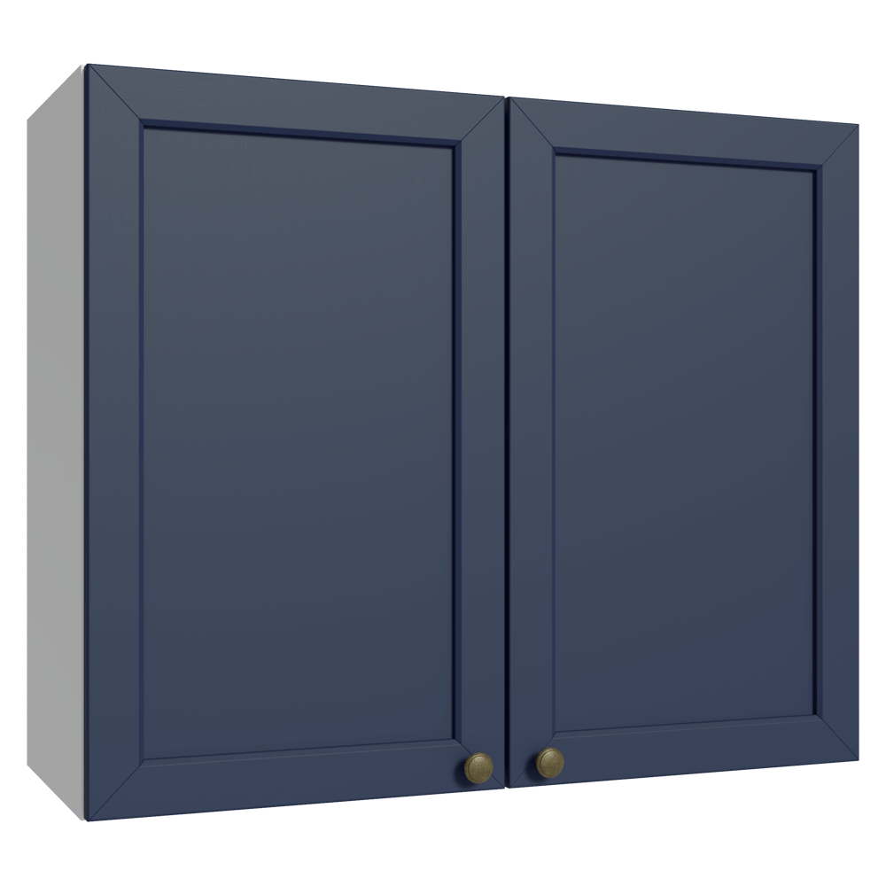 Alacena 80 cm 2 Puertas Blanco/Azul Vik Madesa