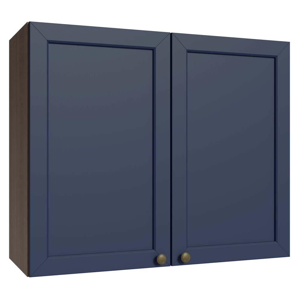 Alacena 80 cm 2 Puertas Marrón/Azul Vik Madesa