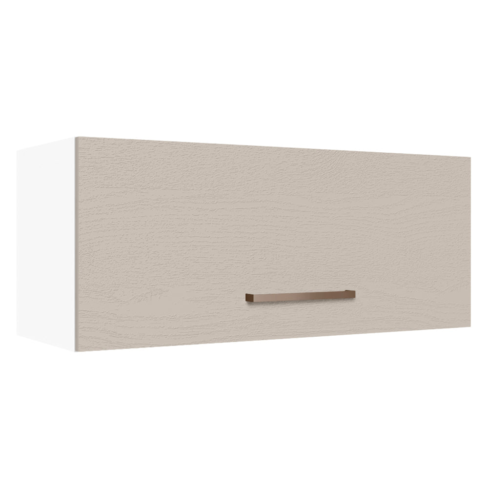 Alacena 80 cm 1 Puerta Rebatible Blanco/Crema Agata Madesa