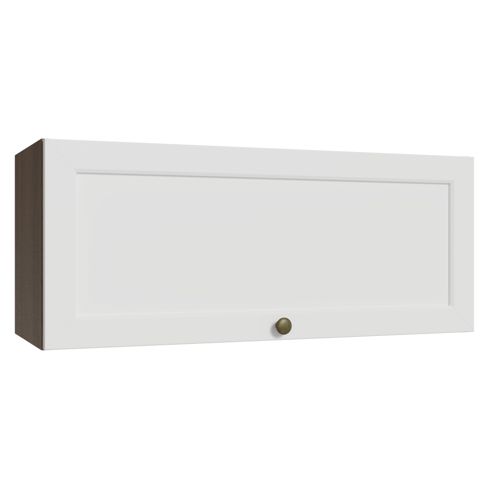 Alacena 80 cm 1 Puerta Puerta Rebatible Marrón/Blanco Vik Madesa