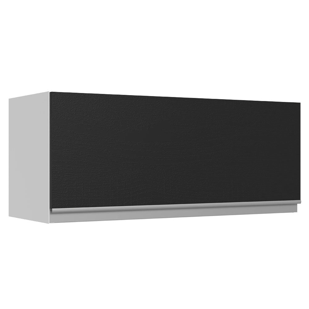 Alacena Cocina 100% MDF 80 cm 1 Puerta Abatible Blanco/Negro Acordes Madesa