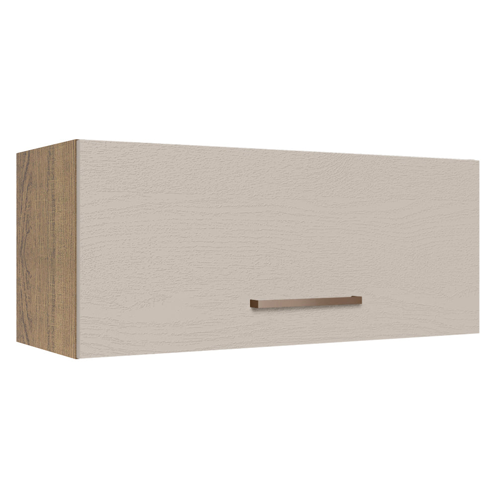 Alacena 80 cm 1 Puerta Rebatible Marrón/Crema Agata Madesa