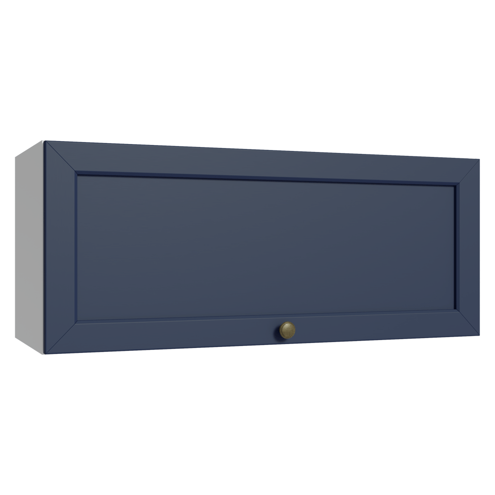 Alacena 80 cm 1 Puerta Puerta Rebatible Blanco/Azul Vik Madesa
