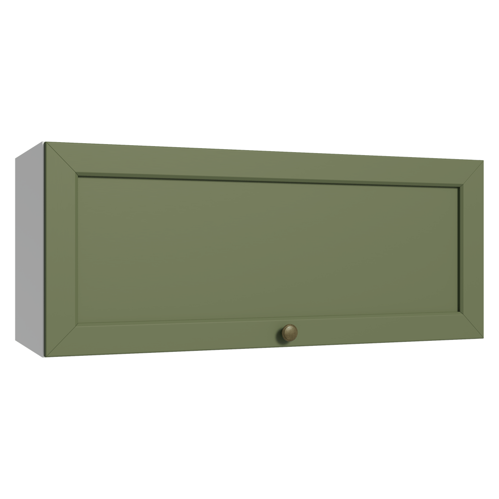 Alacena 80 cm 1 Puerta Puerta Rebatible Blanco/Verde Vik Madesa