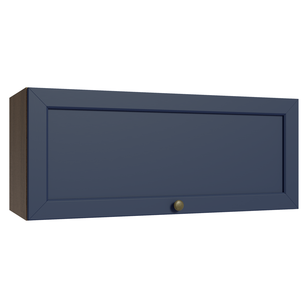 Alacena 80 cm 1 Puerta Puerta Rebatible Marrón/Azul Vik Madesa