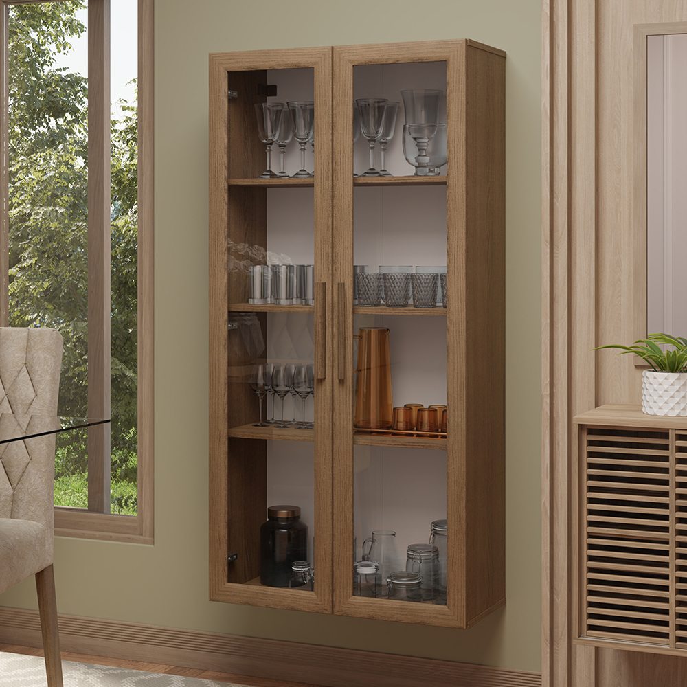 Cristalero Madesa 2 Puertas 70 cm sin Patas MM