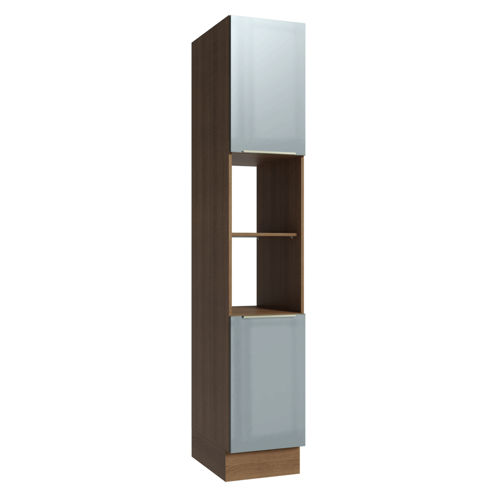 Despensero 40 cm 2 Puertas y 2 Nichos Marrón/Gris Lux Madesa