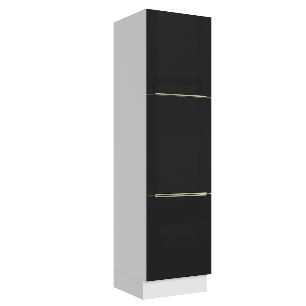 Despensero 60 cm 3 Puetas Blanco/Negro Lux Madesa
