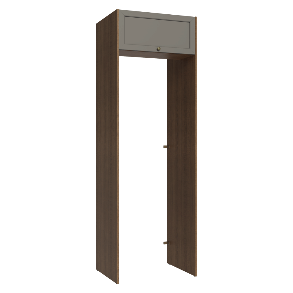 Mueble para empotrar Heladera 73 cm 1 Puerta Abatible Marrón/Gris Vik Madesa