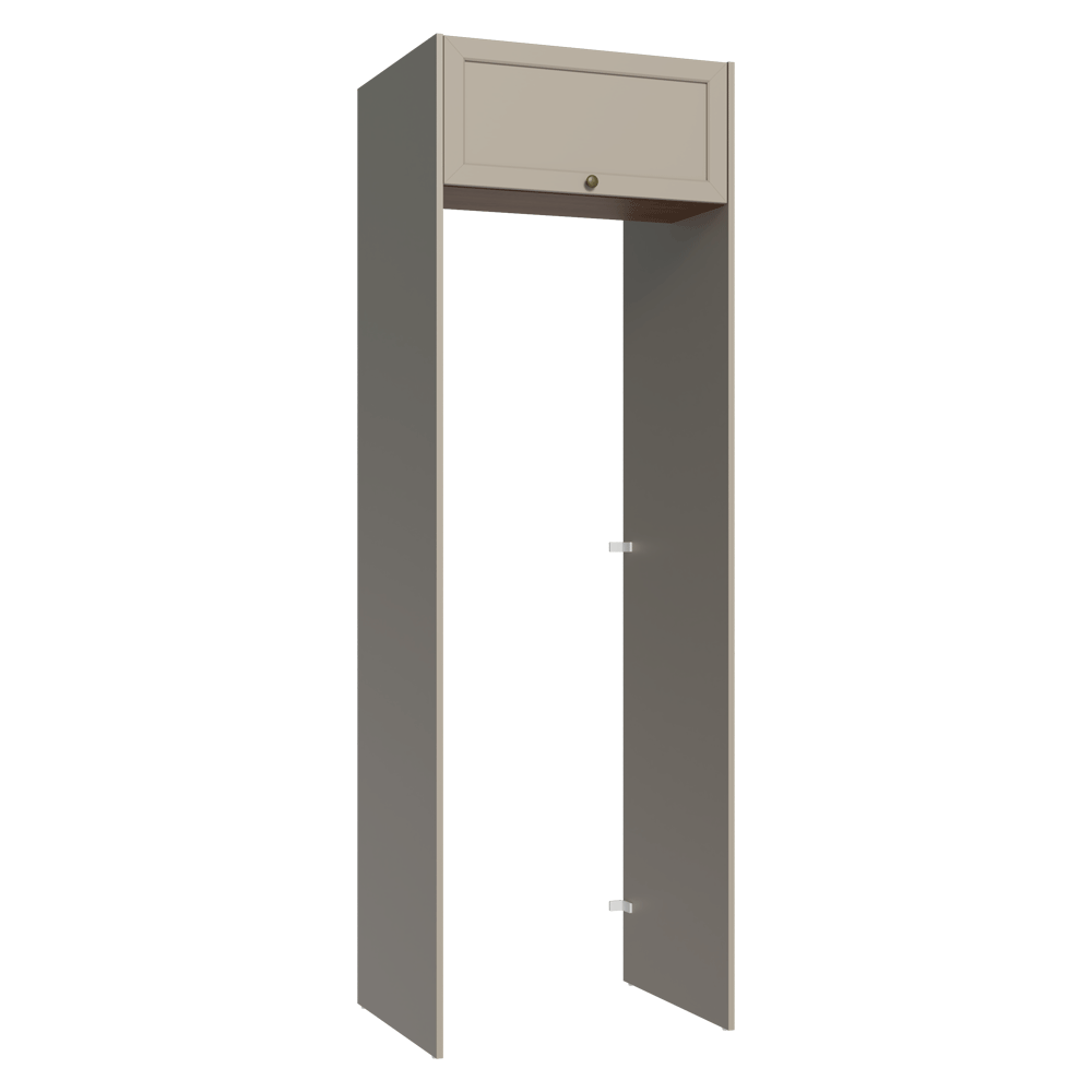 Mueble para empotrar Heladera 73 cm 1 Puerta Abatible Crema/Marrón/Crema Vik Madesa