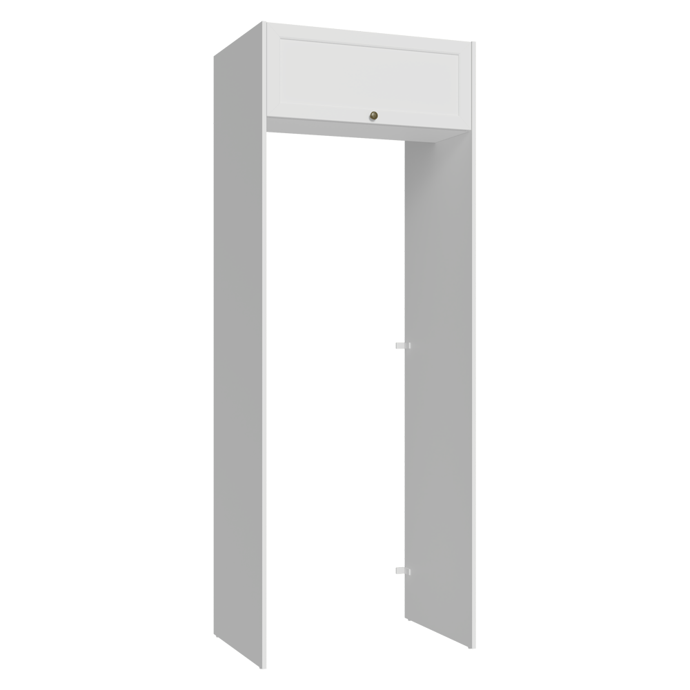 Mueble para empotrar Heladera 83 cm 1 Puerta Rebatible Blanco Vik Madesa