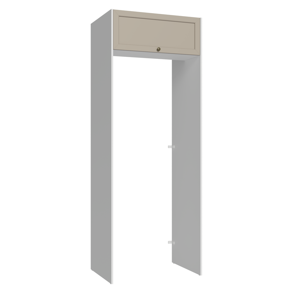Mueble para empotrar Heladera 83 cm 1 Puerta Abatible Blanco/Crema Vik Madesa