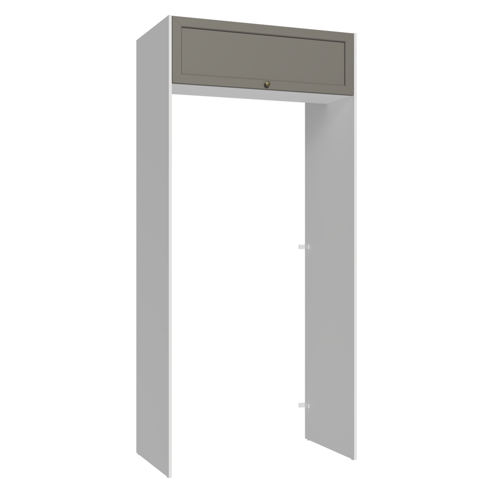 Mueble para empotrar Heladera 103 cm 1 Puerta Abatible Blanco/Gris Vik Madesa
