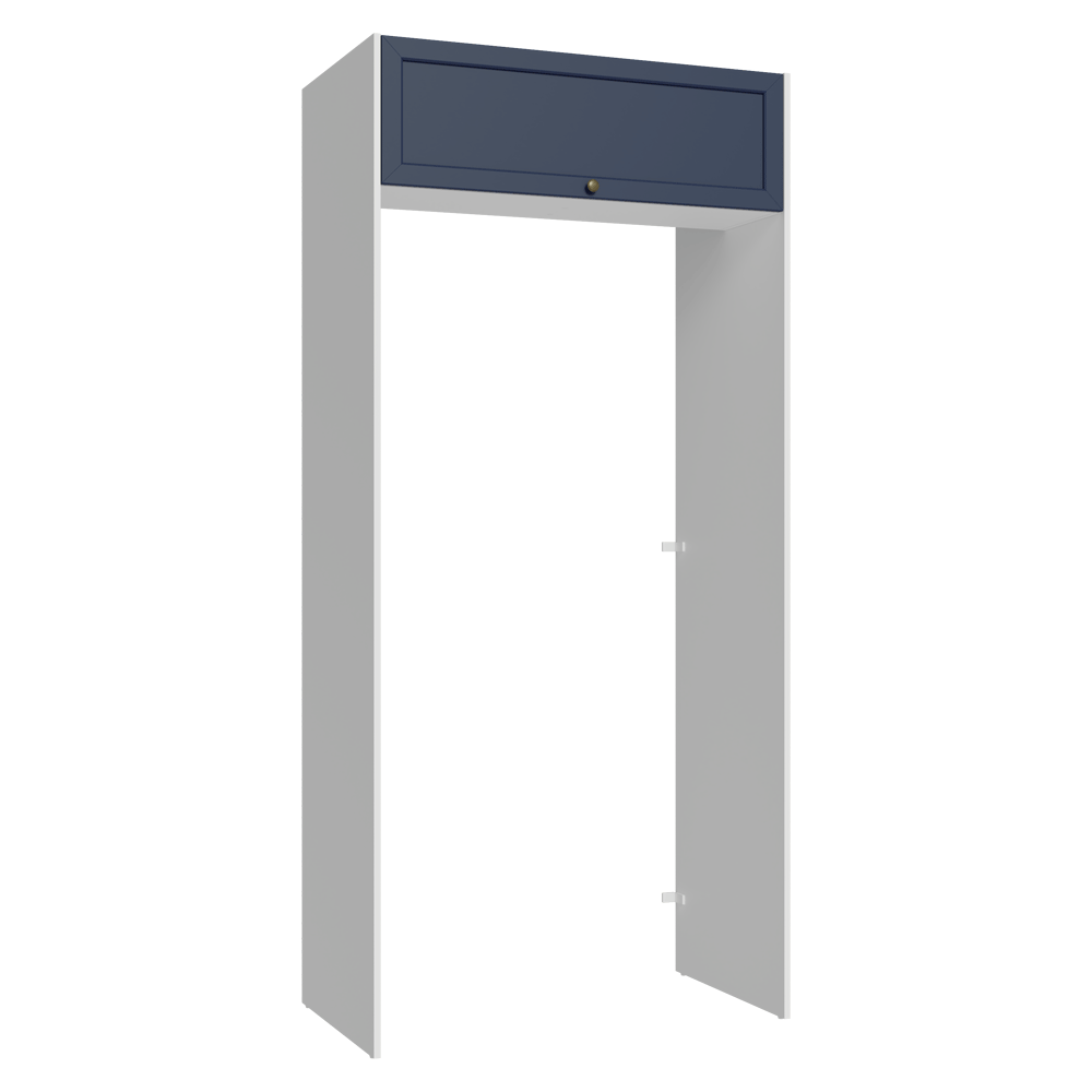 Mueble para empotrar Heladera 103 cm 1 Puerta Abatible Blanco/Azul Vik Madesa