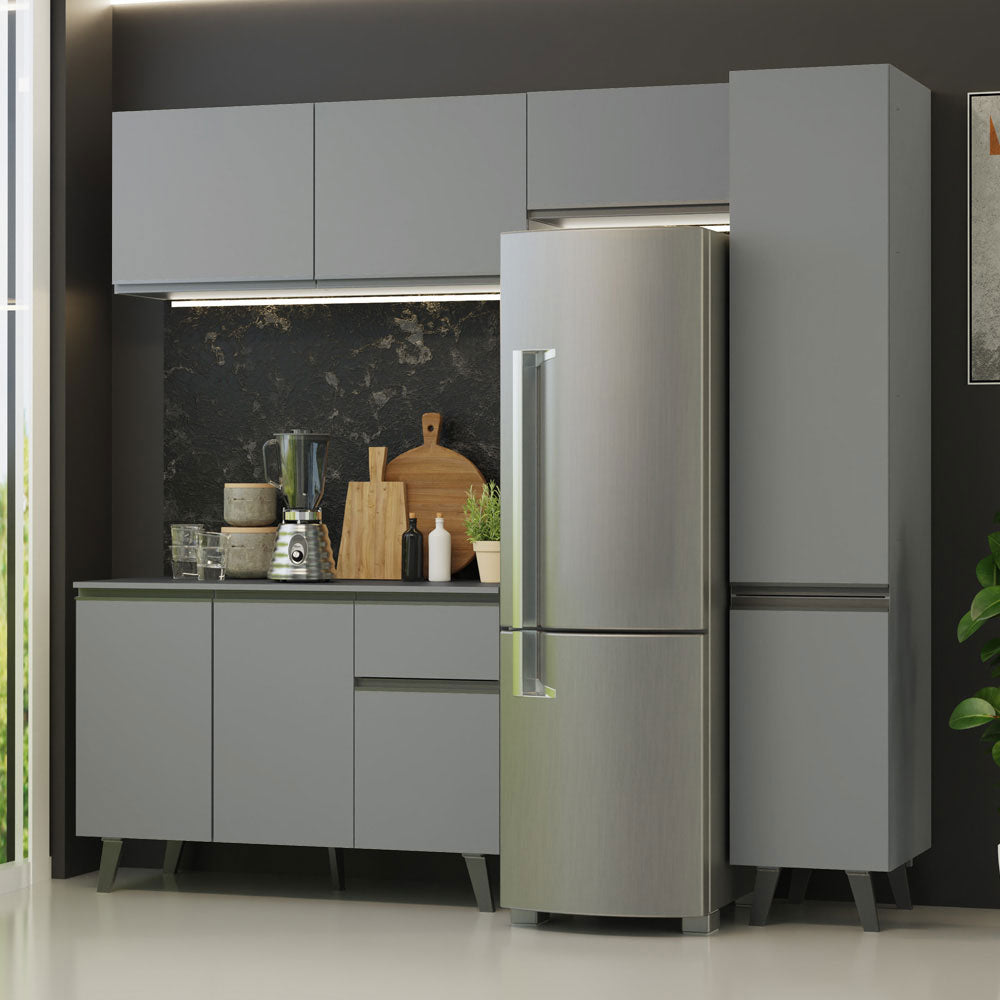 Combo Completo de Cocina 220 cm Gris Nice Madesa 03