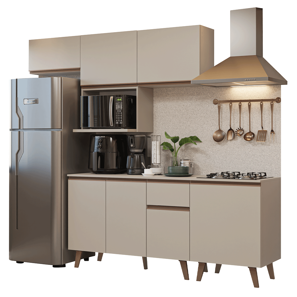 Combo completo de Cocina 240 cm Crema Nice Madesa 06
