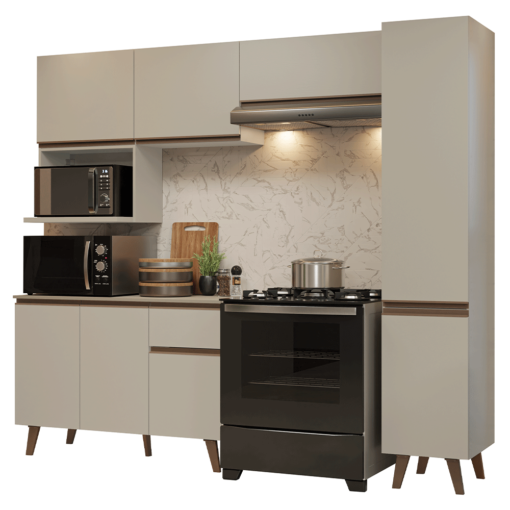 Combo completo de Cocina 240 cm Crema Nice Madesa 08