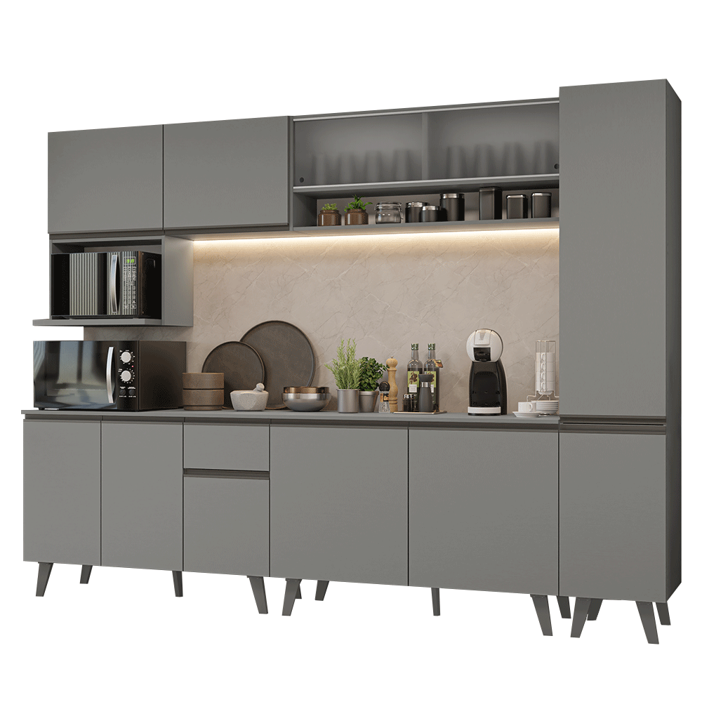 Combo completo de Cocina 280 cm Gris Nice Madesa 02