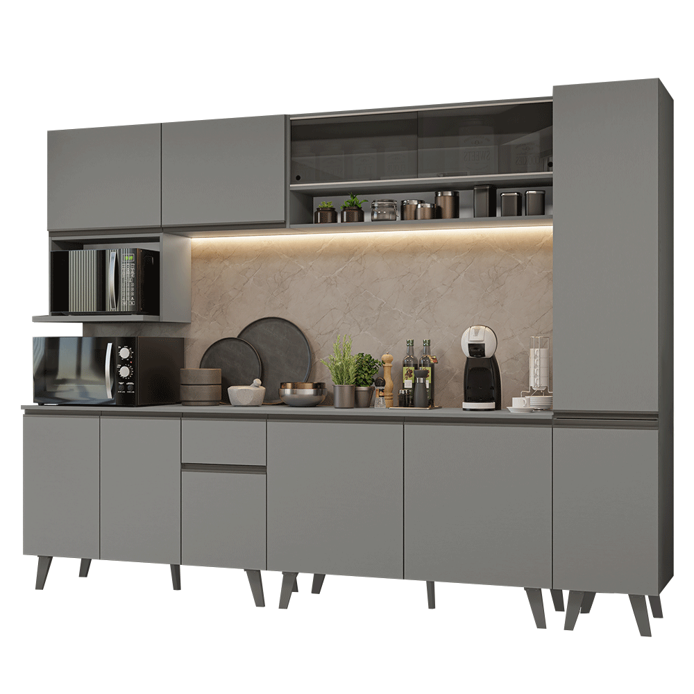 Combo completo de Cocina 280 cm Gris Nice Madesa 03