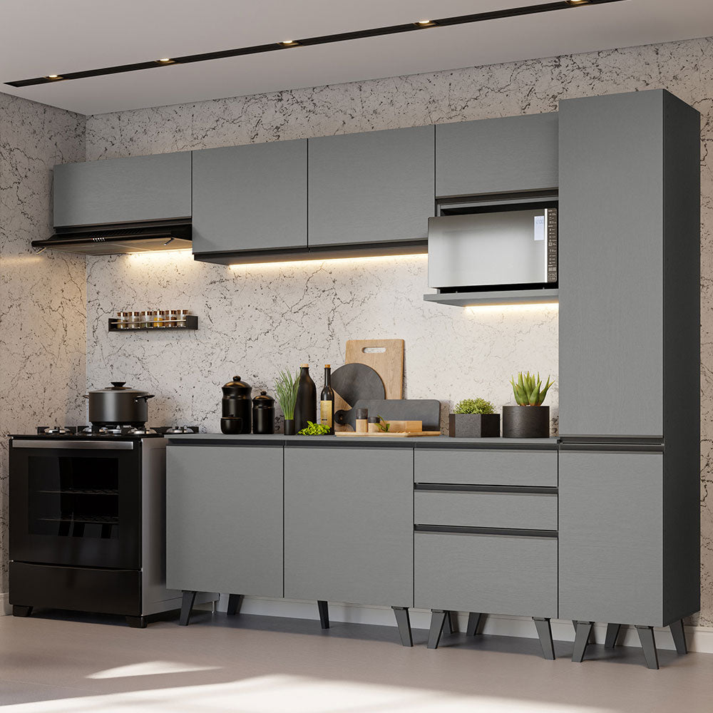Combo Completo de Cocina 300 cm Gris Nice Madesa 05