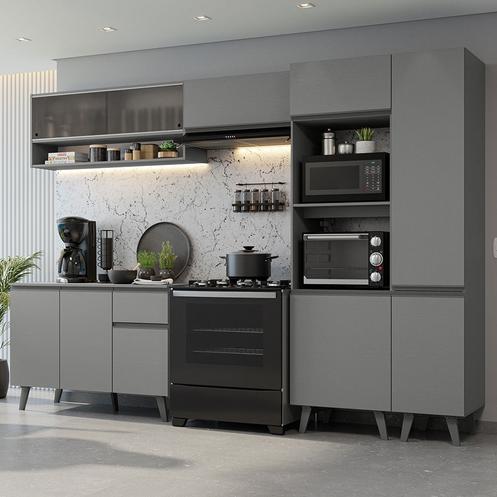 Combo Completo de Cocina 300 cm Gris Nice Madesa 08