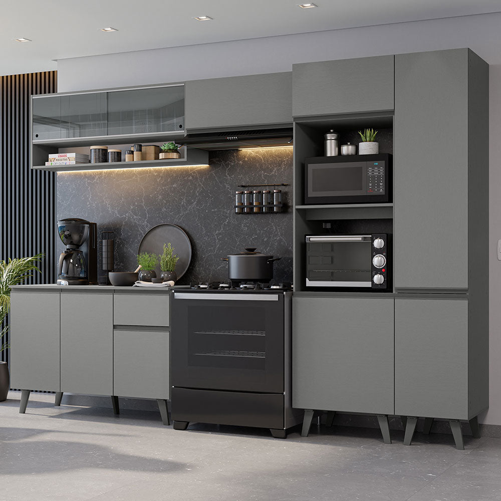 Combo Completo de Cocina 300 cm Gris Nice Madesa 09