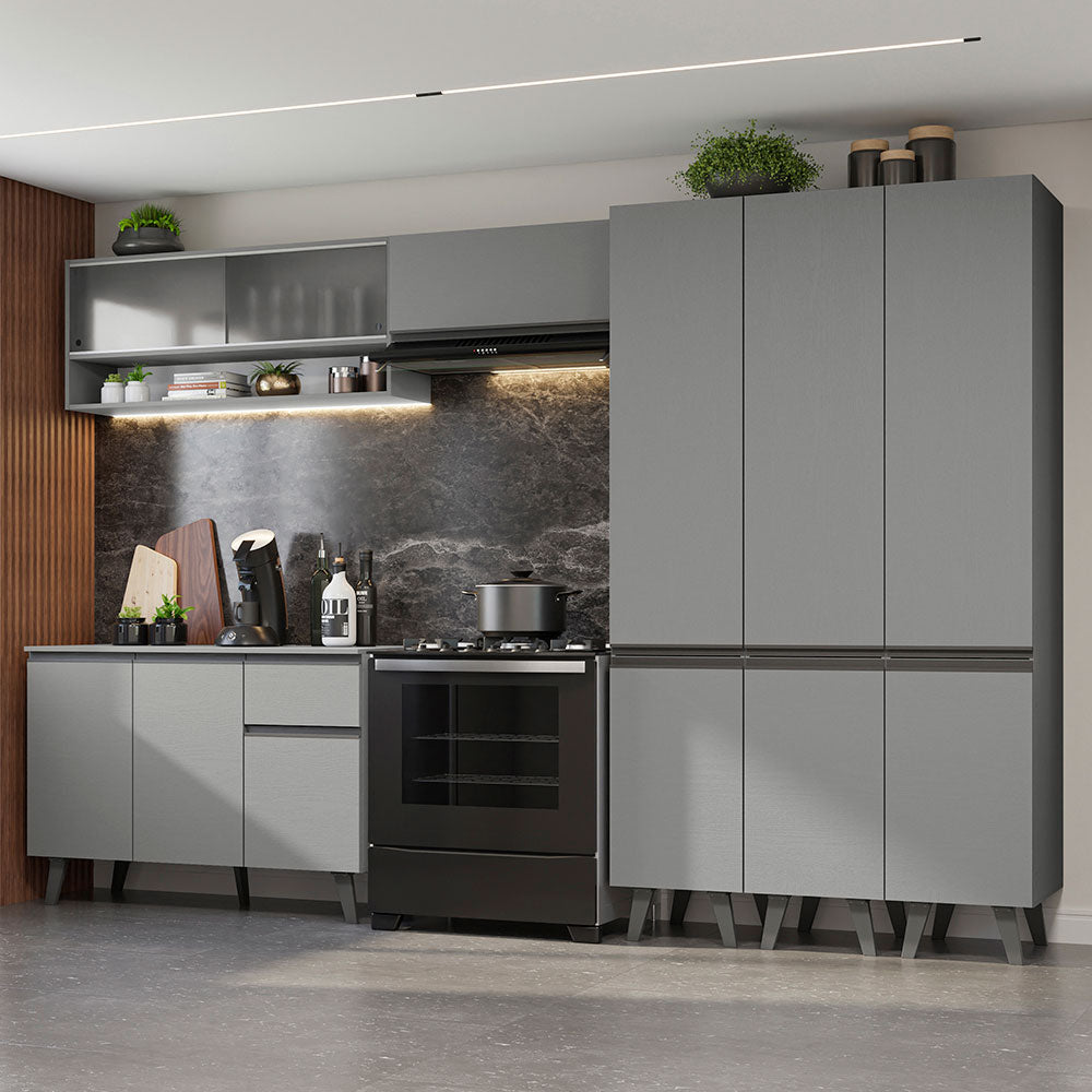 Combo Completo de Cocina 320 cm Gris Nice Madesa 03