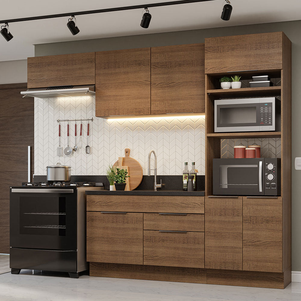 Combo Completo de Cocina 270 cm Marrón Stella Madesa 10