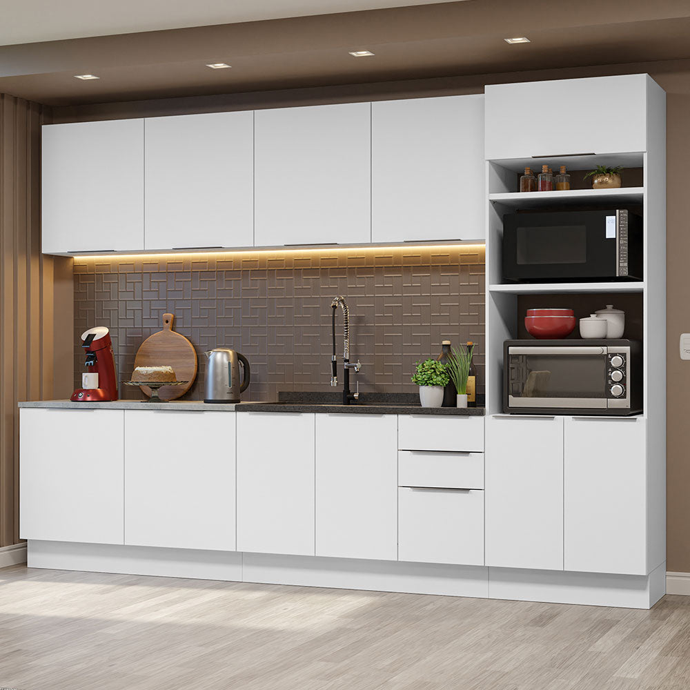 Combo Completo de Cocina 310 cm Blanco Stella Madesa 01