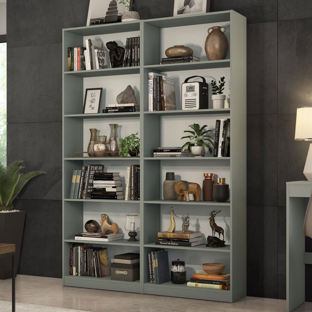 Kit Biblioteca Madesa con 2 Estantes Librero 6908 Gris