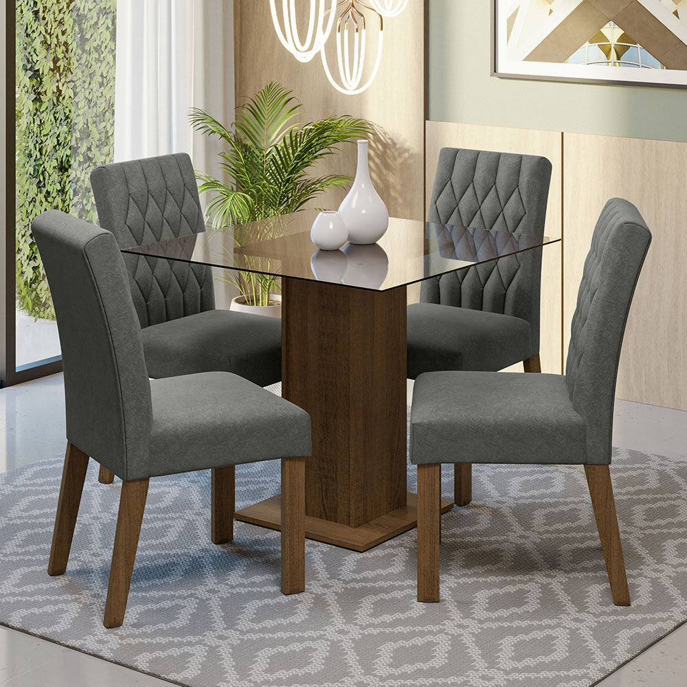 Juego de Comedor con Mesa y 4 Sillas Madesa Noemi MP