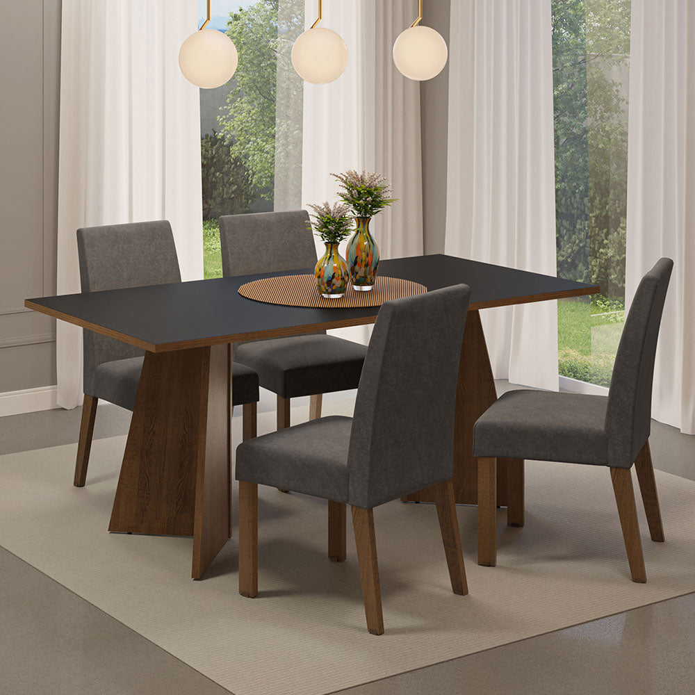 Mesa de Comedor con Mesa y 4 Sillas April Madesa MN