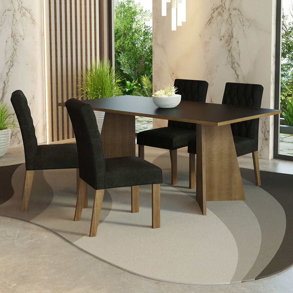 Mesa de Comedor con Mesa y 4 Sillas Ruby Madesa MN 01