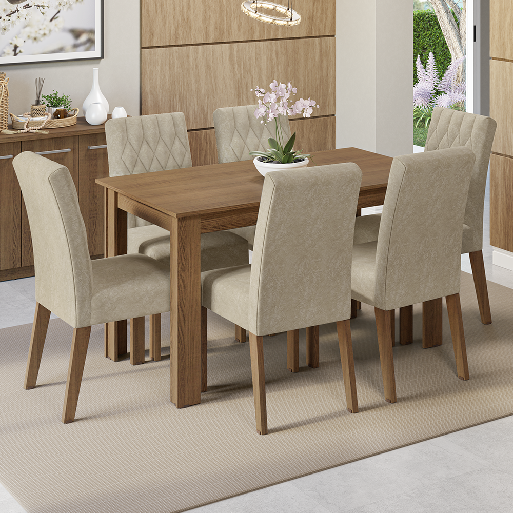 Juego de Comedor con 6 Sillas Madesa Allegro MI