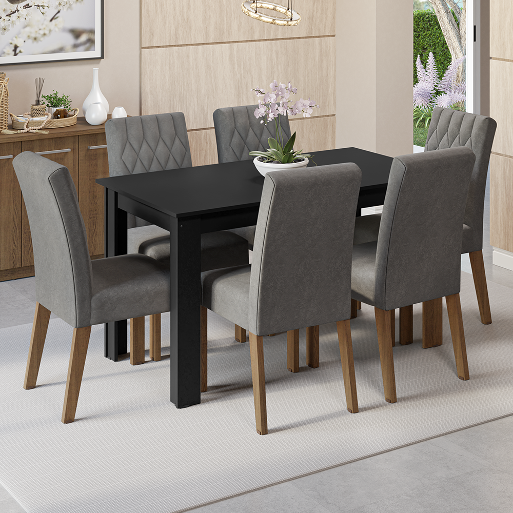 Juego de Comedor con Mesa y 6 Sillas Madesa Allegro GG