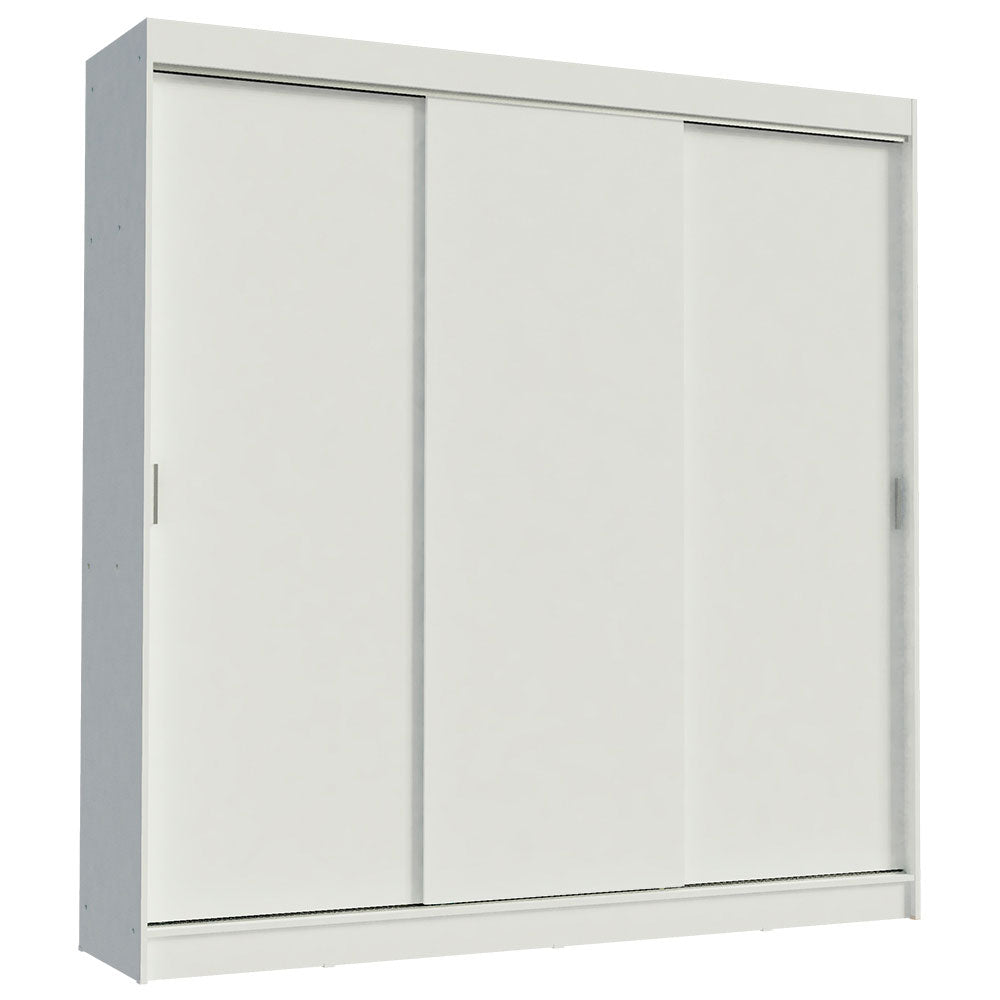 Placard Ropero Matrimonial Madesa Kansas 3 Puertas Corredizas 3 Cajones Blanco