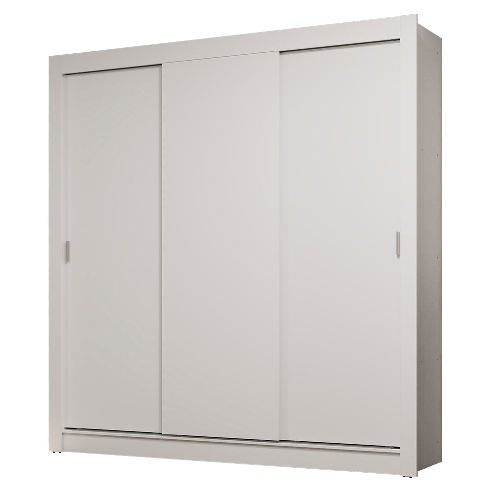 Placard Matrimonial 3 Puertas Corredizas 2 Cajones Blanco Sublime