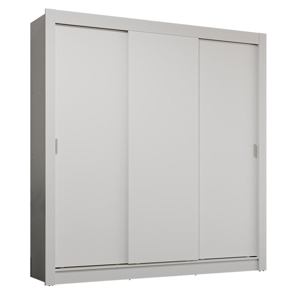 Placard Matrimonial 3 Puertas Corredizas 4 Cajones Blanco Sublime Plus
