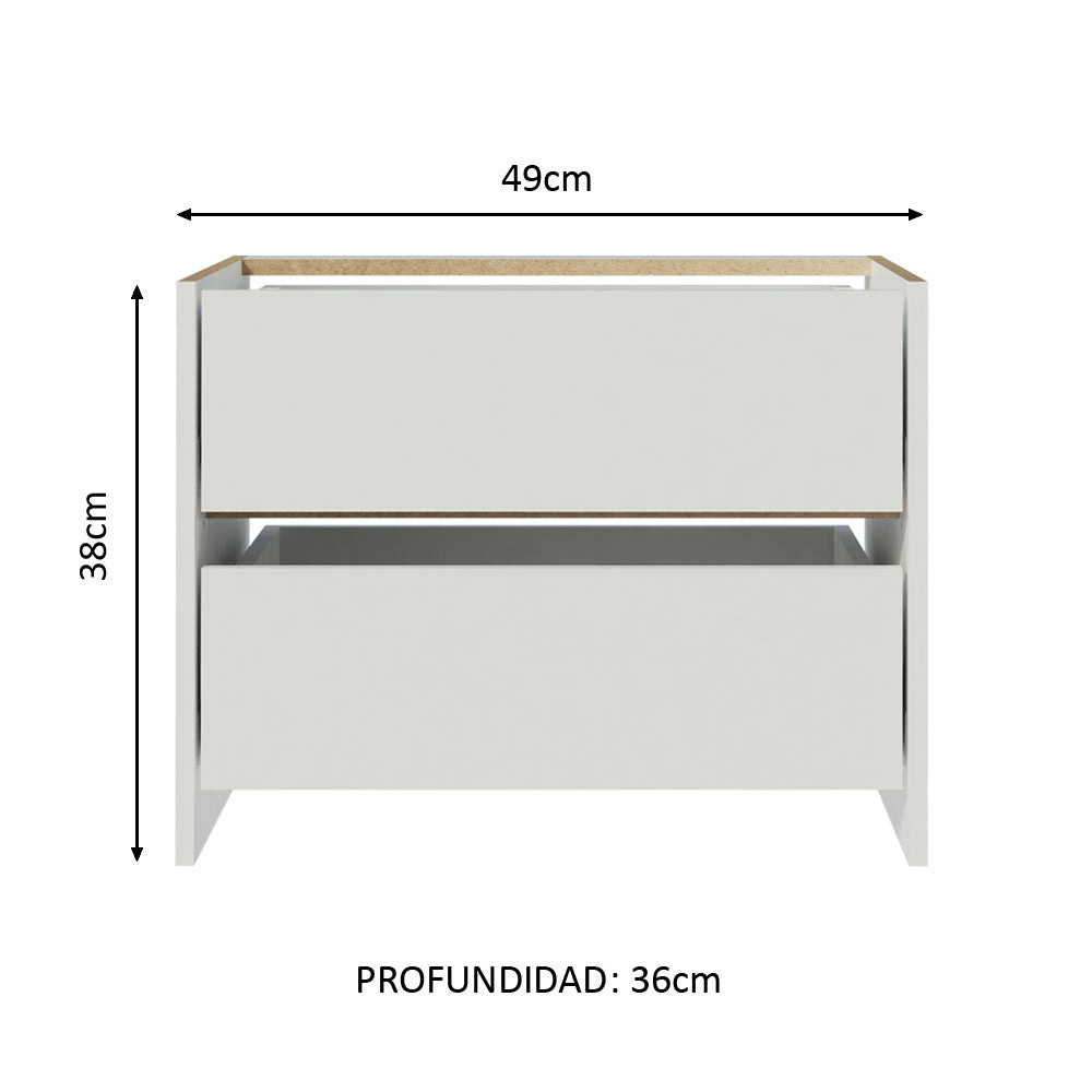 Kit 2 Cajones Blancos para Placard Denver, Monaco y Lyon