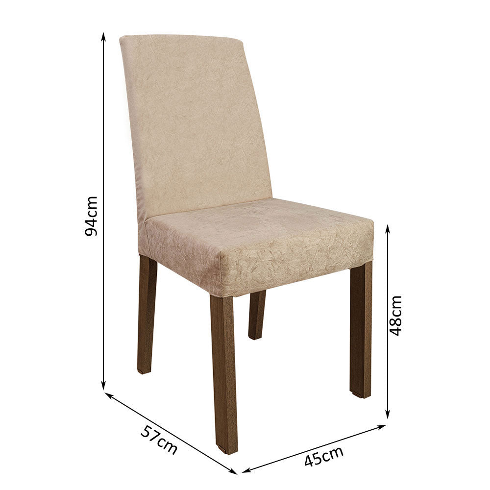 Juego de 2 Sillas de Comedor Marrón/Imperial 4255