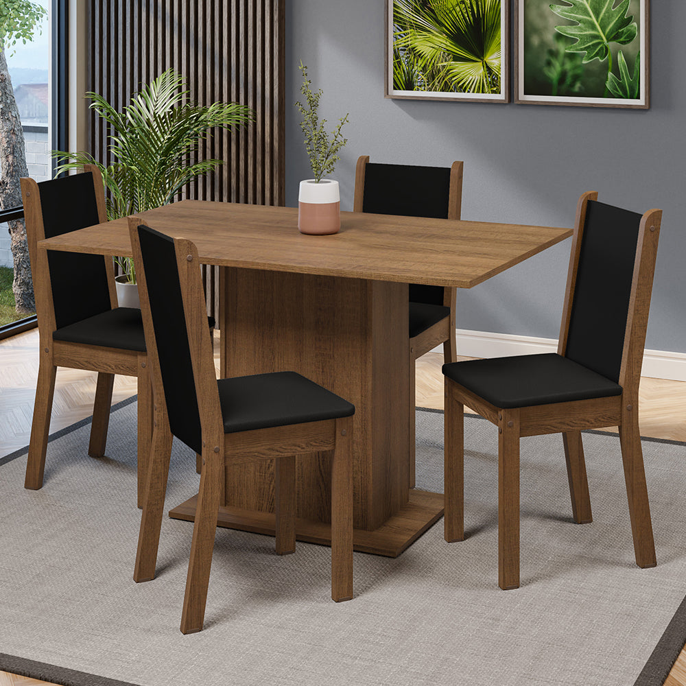 Juego de Comedor con Mesa y 4 Sillas Madesa 5329 MS