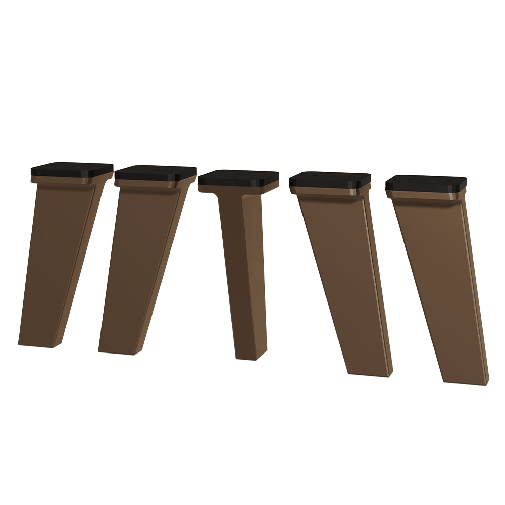 Kit con 5 Patas de Polipropileno Bronce para Cocinas Nice