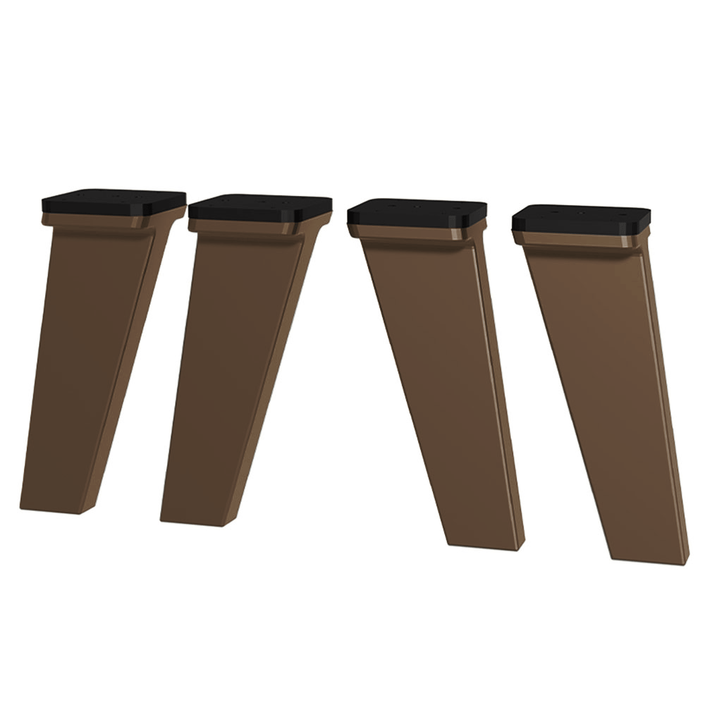 Kit con 4 Patas de Polipropileno Bronce para Cocinas Nice