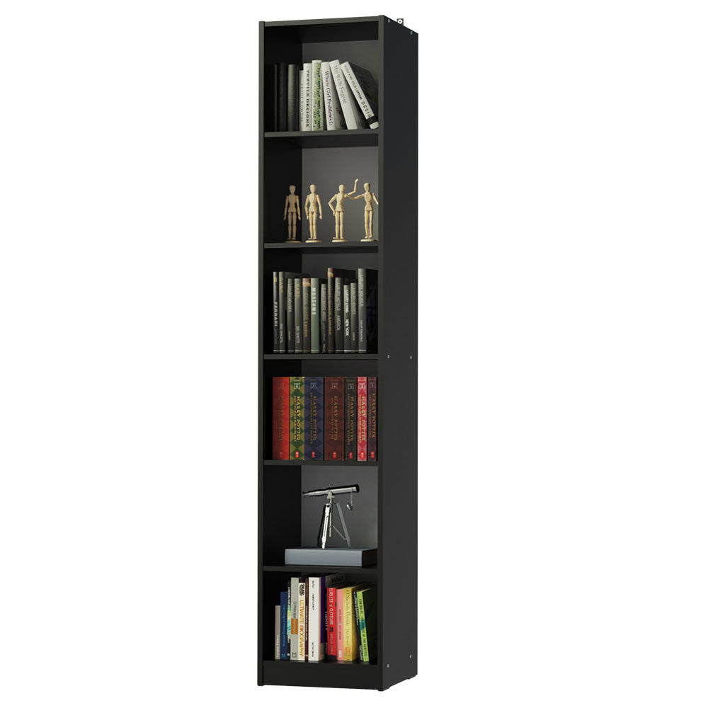 Biblioteca Organizador Madesa 6906 con 6 Nichos Negro